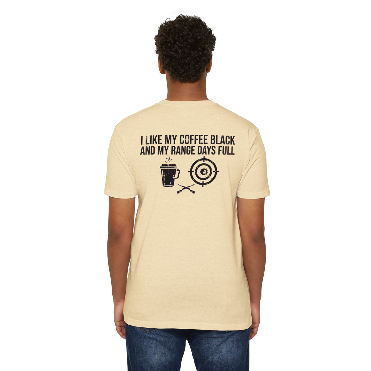 Range Days T‑Shirt — "I Like My Coffee Black and My Range Days Full" Shooting & Outdoors Tee