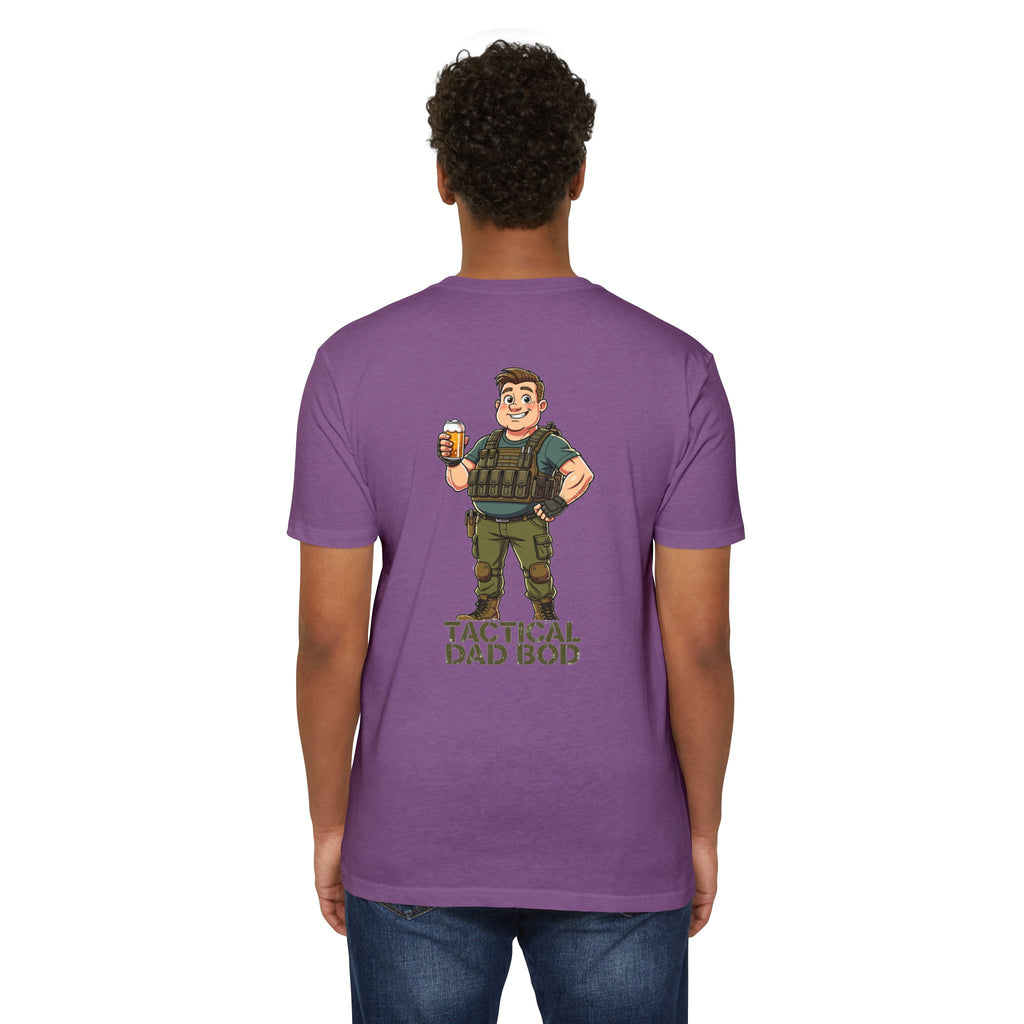 Tactical Dad Bod T-Shirt — Military Dad Beer Graphic Chest Patch