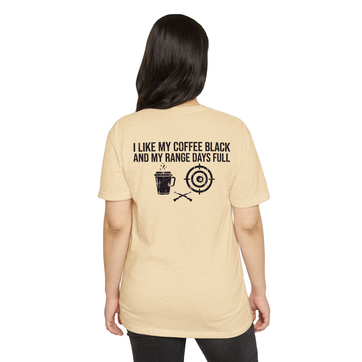 Range Days T‑Shirt — "I Like My Coffee Black and My Range Days Full" Shooting & Outdoors Tee