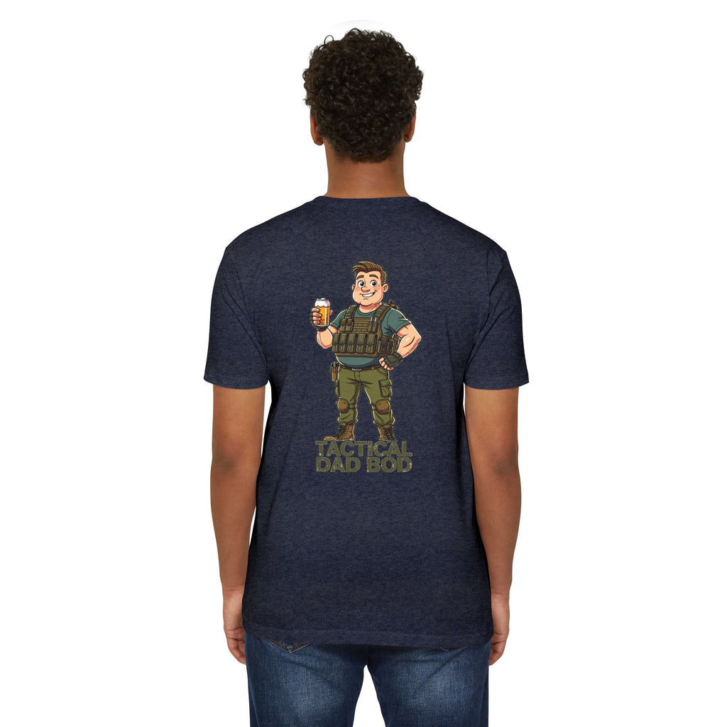 Tactical Dad Bod T-Shirt — Military Dad Beer Graphic Chest Patch
