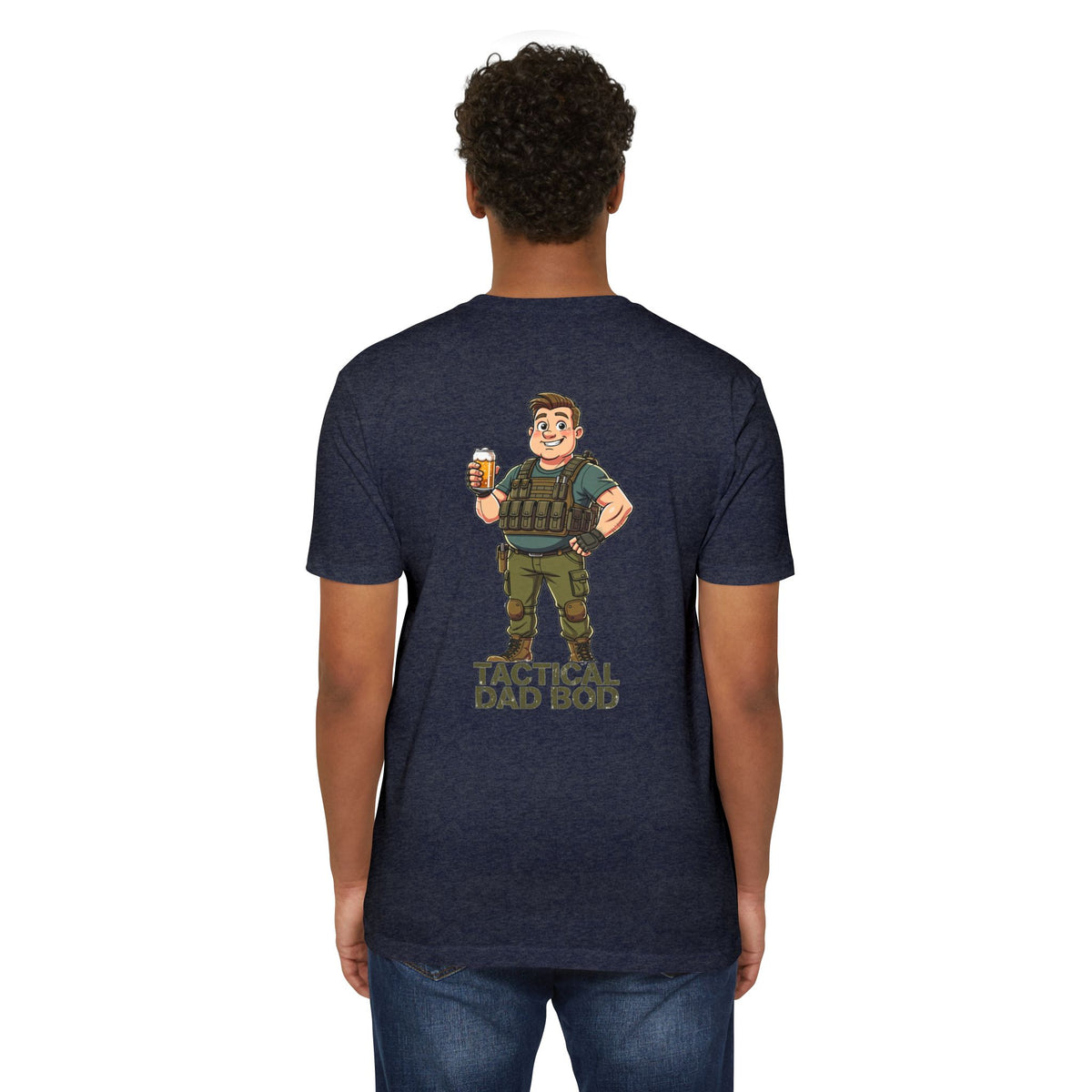 Tactical Dad Bod T-Shirt — Military Dad Beer Graphic Chest Patch