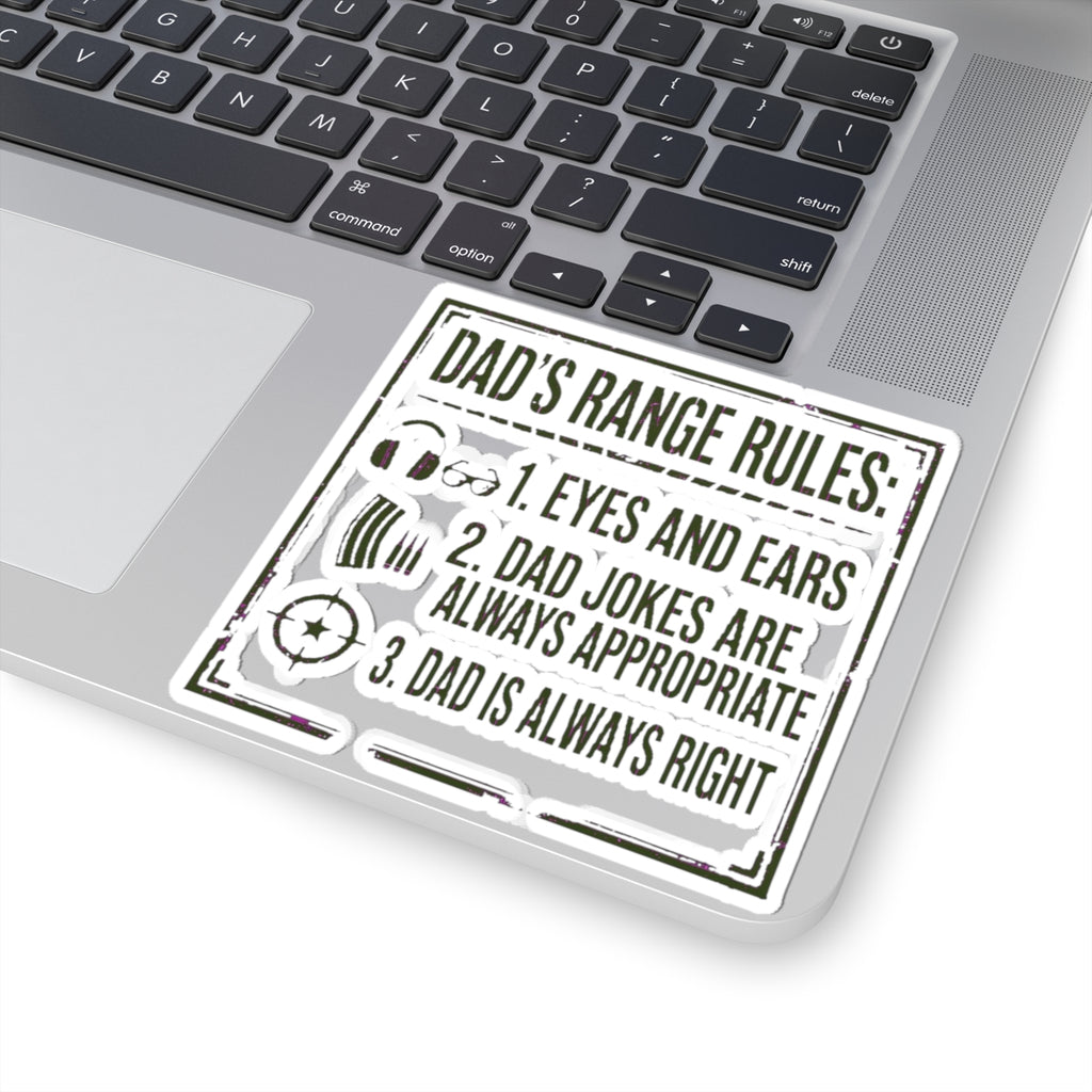 Dad's Range Rules Sticker
