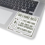 Dad's Range Rules Sticker